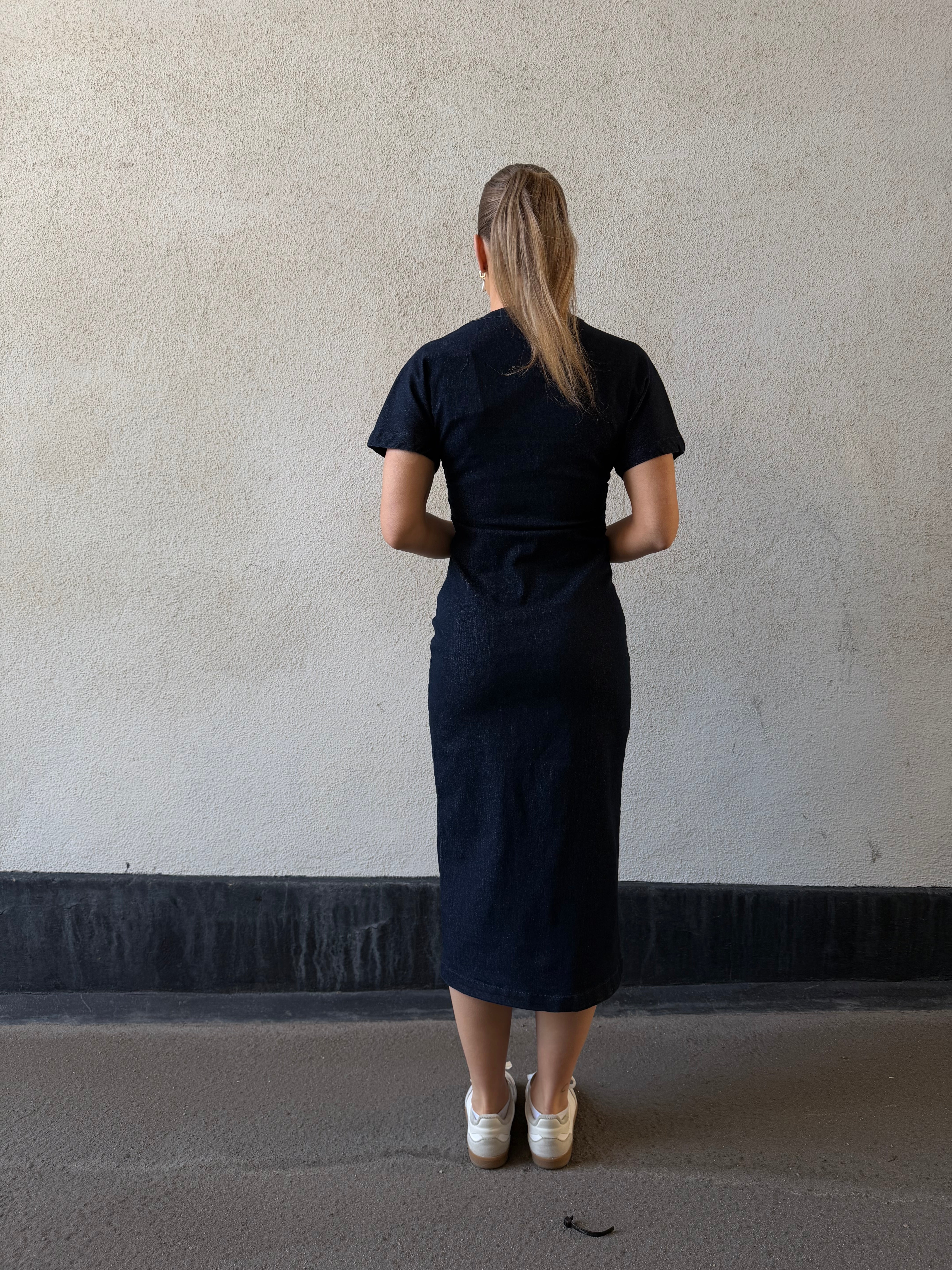 VMSANNI Long Dress - Dark Blue Denim